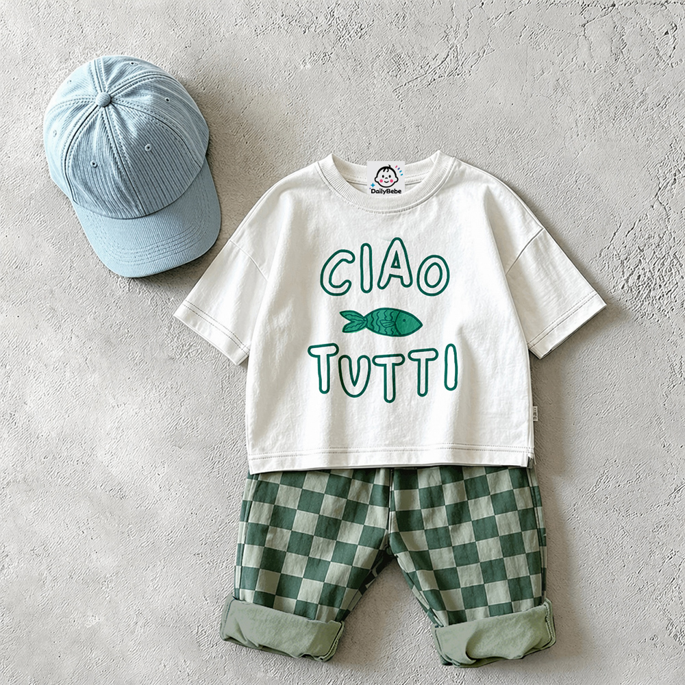 The CIAO TUTTI Baby & Kids Sardines Checkerboard 2 Piece Set