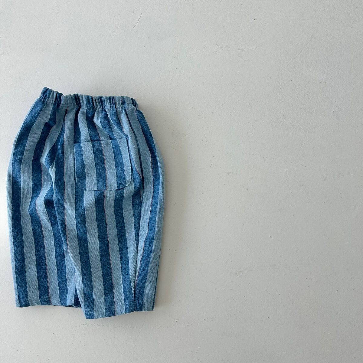 Kid Baby Blue Contrast stripes Casual Pants