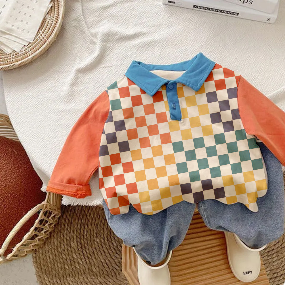 Baby Toddler Colorblocked Polo Sweatshirt