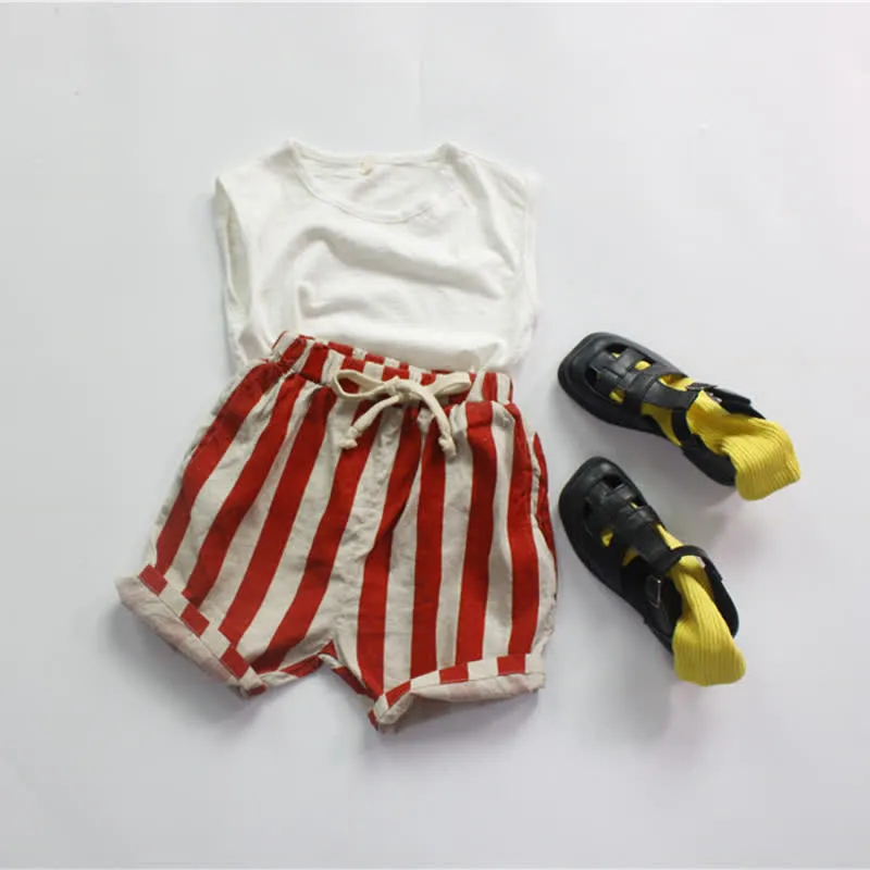 Toddler Lovely Vertical Striped Shorts