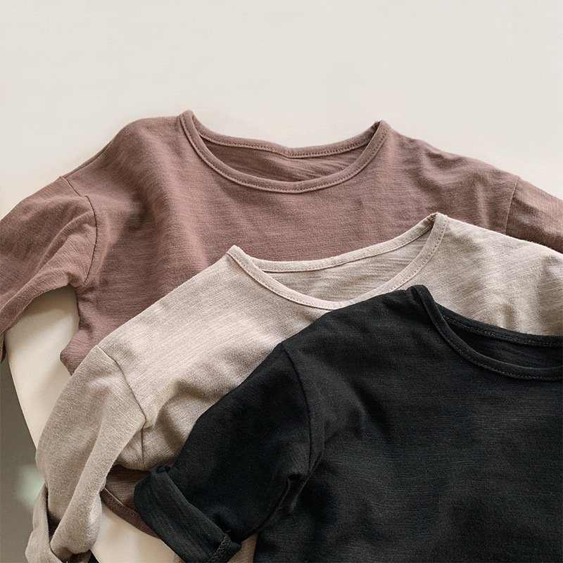 Toddler Boy Solid Color Loose Shirt