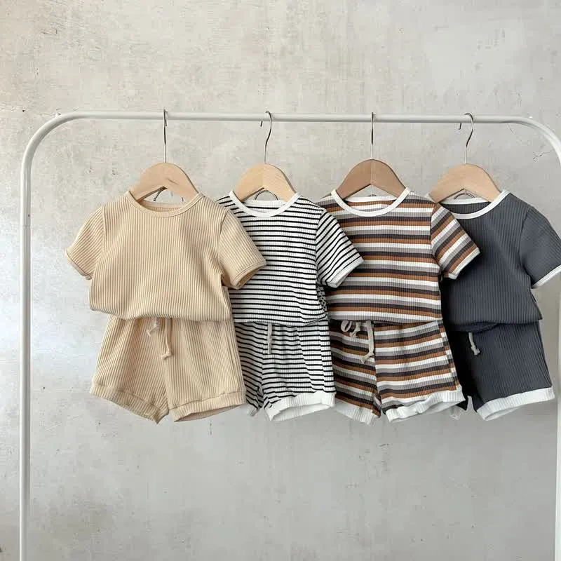 Baby 2-Piece Lovely Striped Basic Set