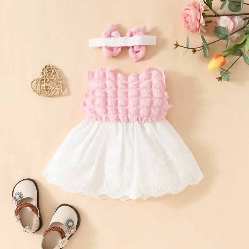 Baby Bow Bubble Dress with Headband
