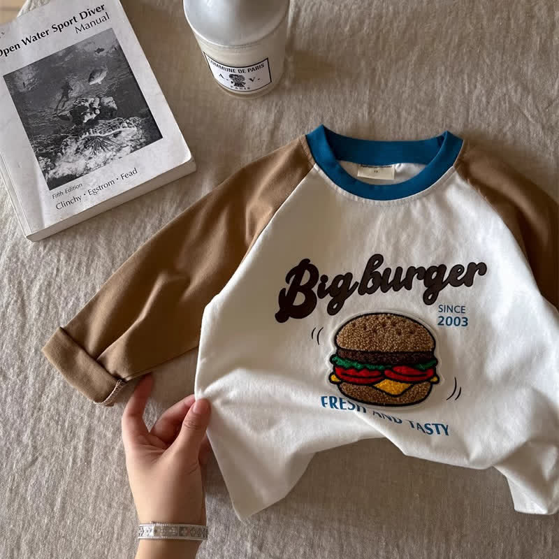 Boy Contrast Color Patchwork T-shirt