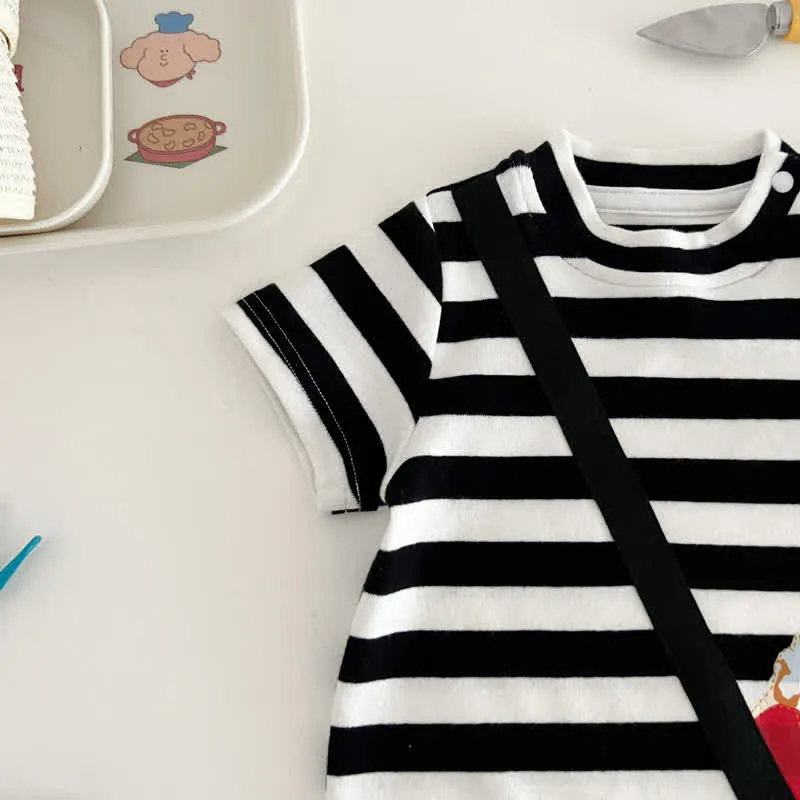 Baby Popcorn Striped Romper