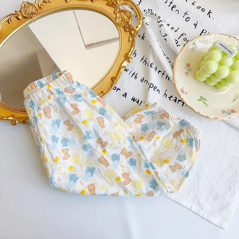 Baby Loose Duck Bear Dots Plaid Pants