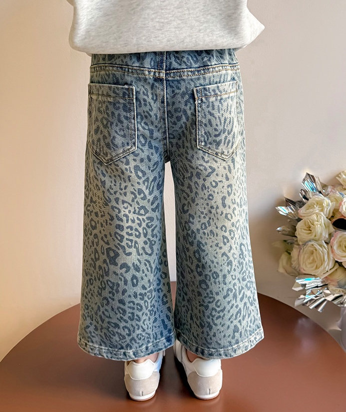 Baby Toddler Girl's Printed Denim Nine Pants