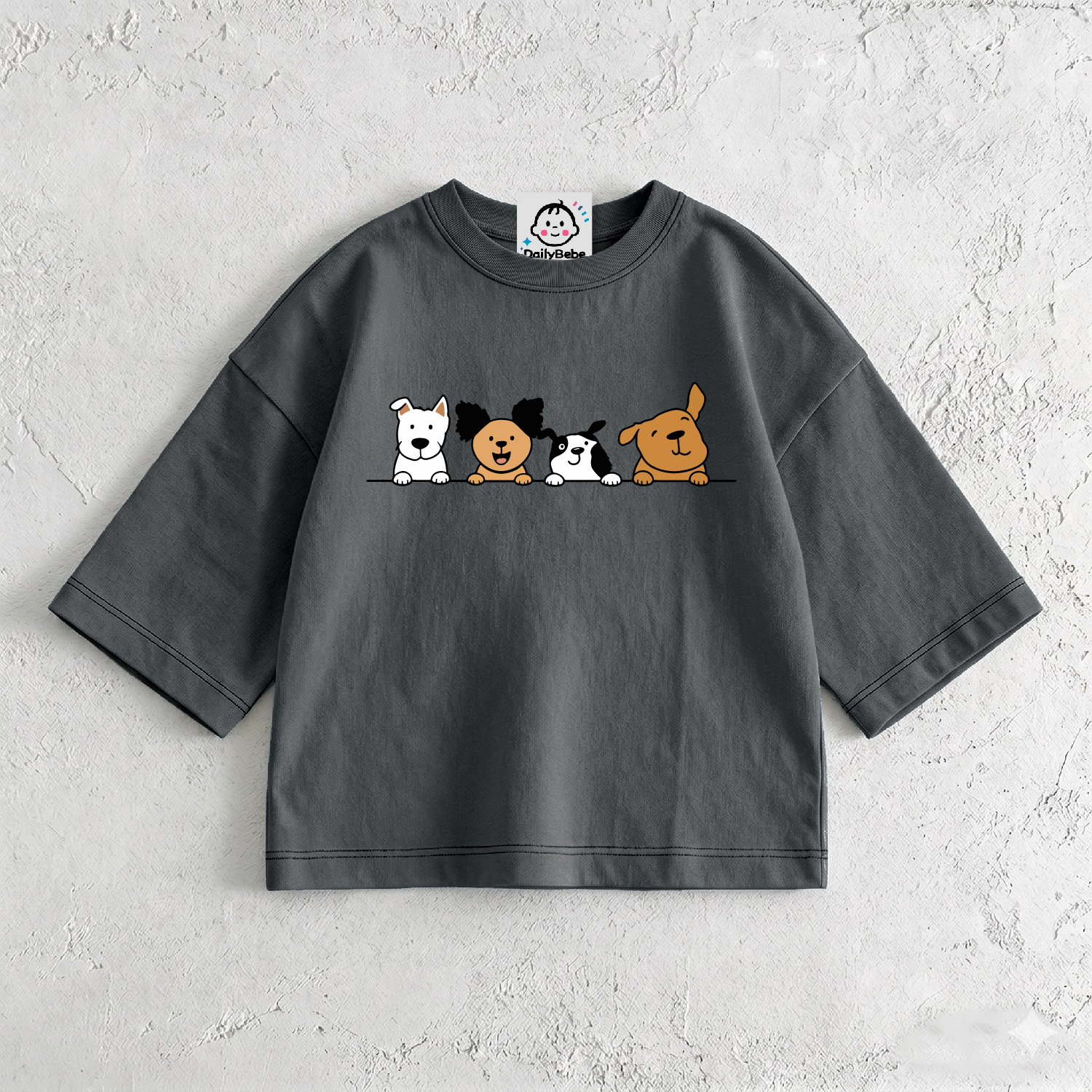 Baby & Kids Cartoon Dog T-Shirt (6M-12Y)