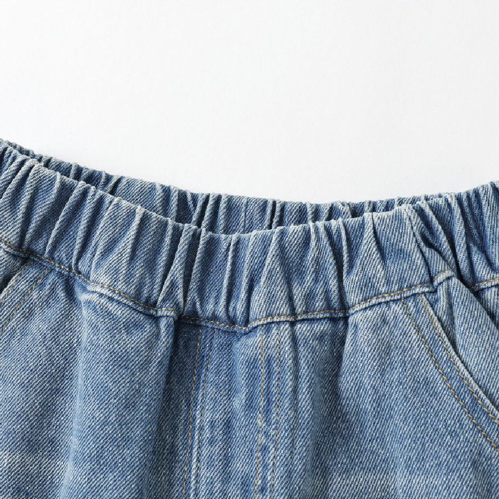 Baby & Kid Bear Embroidery Denim Pants