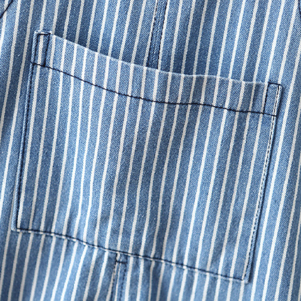 Baby Stripe Denim Overalls
