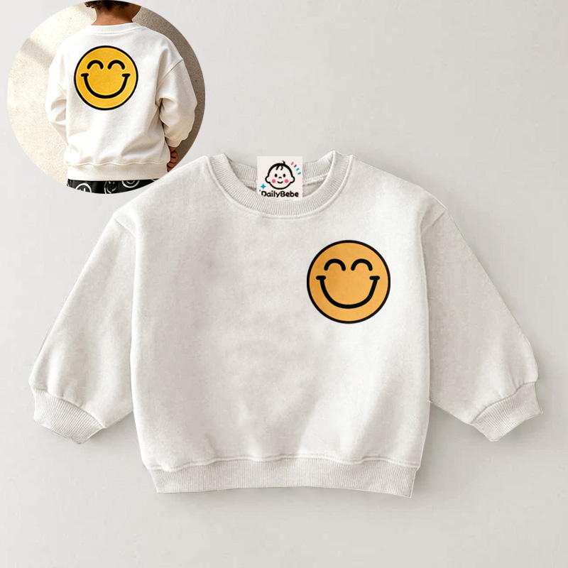 Baby & Kids Smiley White Sweatshirt