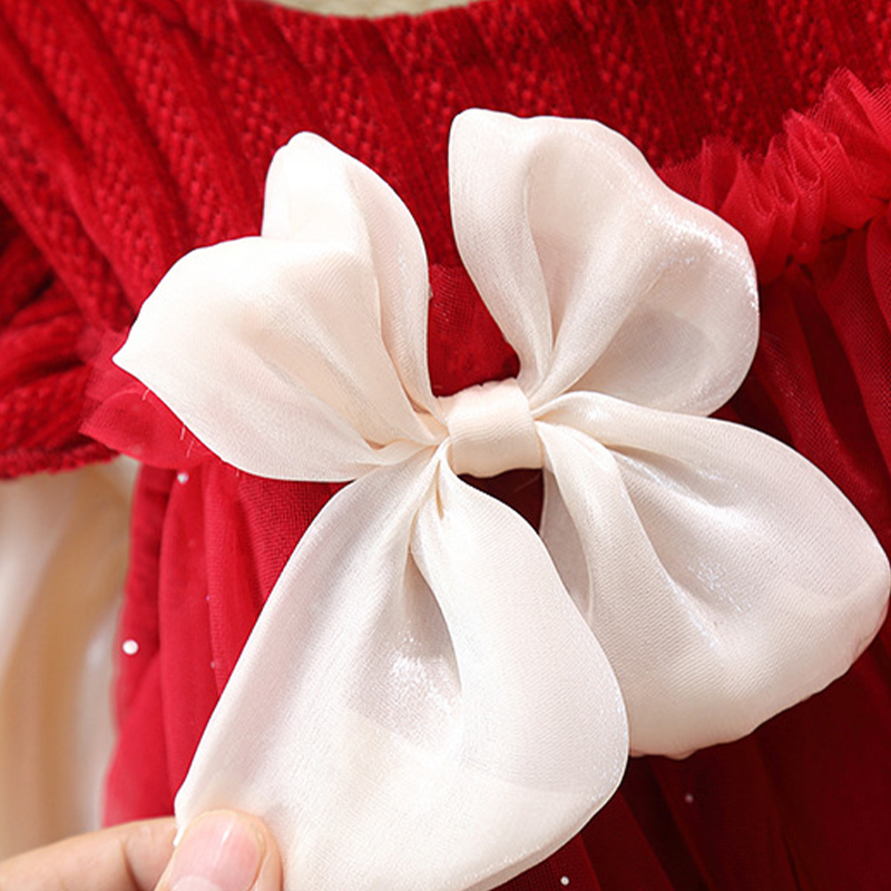 2 Piece Toddler 3D Bow Tie Dress Set