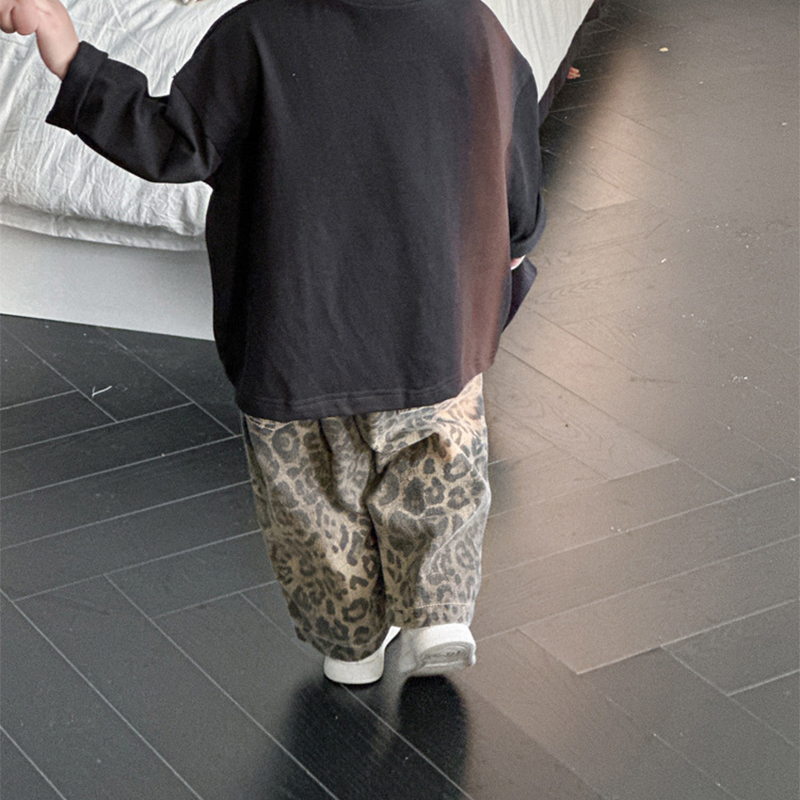 Toddler Boy Leopard Print Jeans Pants