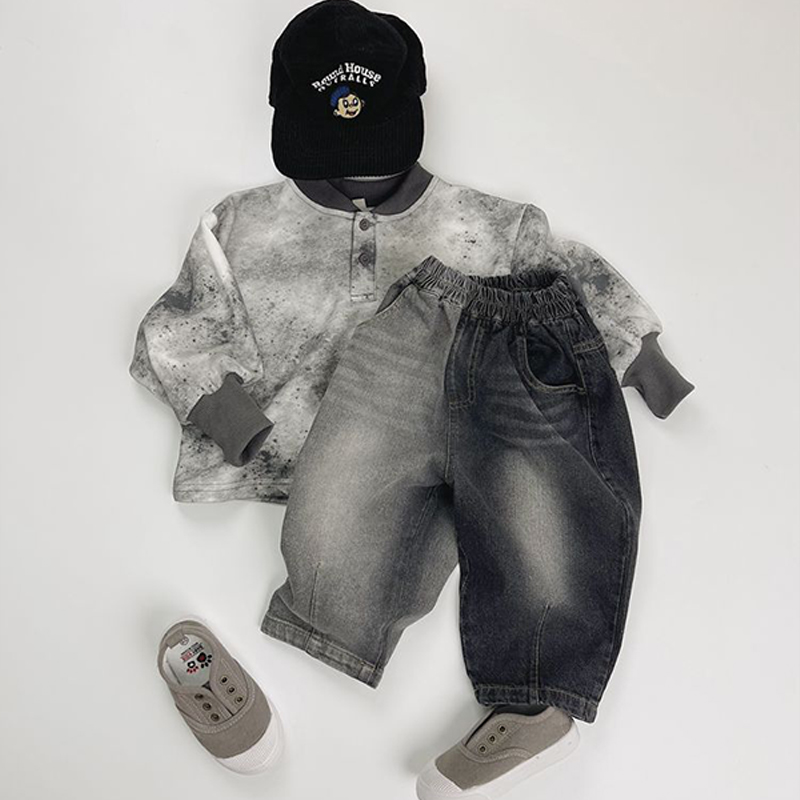 Toddler Retro Contrast Washed Jeans