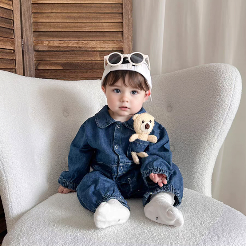 Baby Lovely Bear Polo Collar Romper