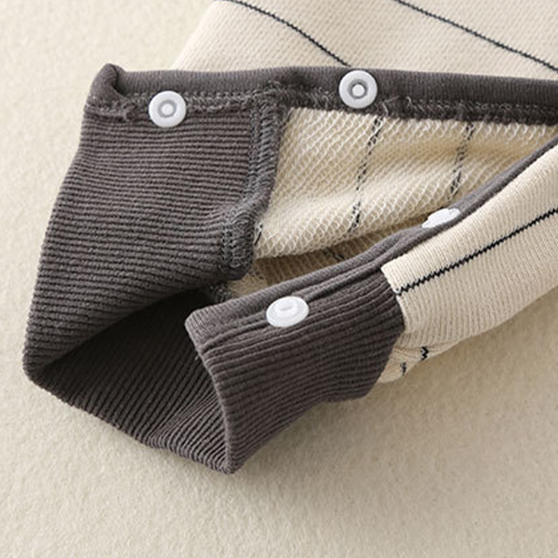 Baby Rabbit Stripe Hooded Romper