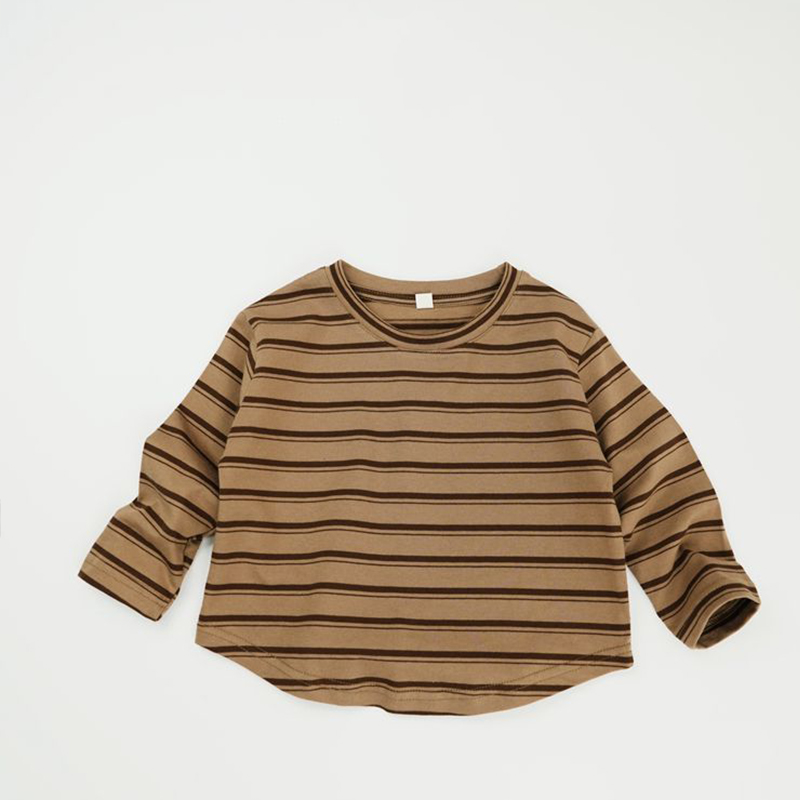 Toddler Horizontal Striped Soft Simple T-shirt