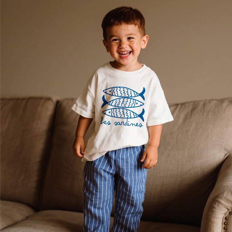 SARDINES Baby Toddler  White T-Shirt
