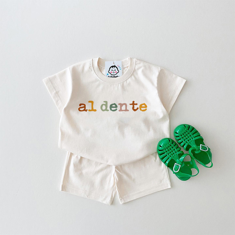 AL DENTE Baby White Slogan Set 