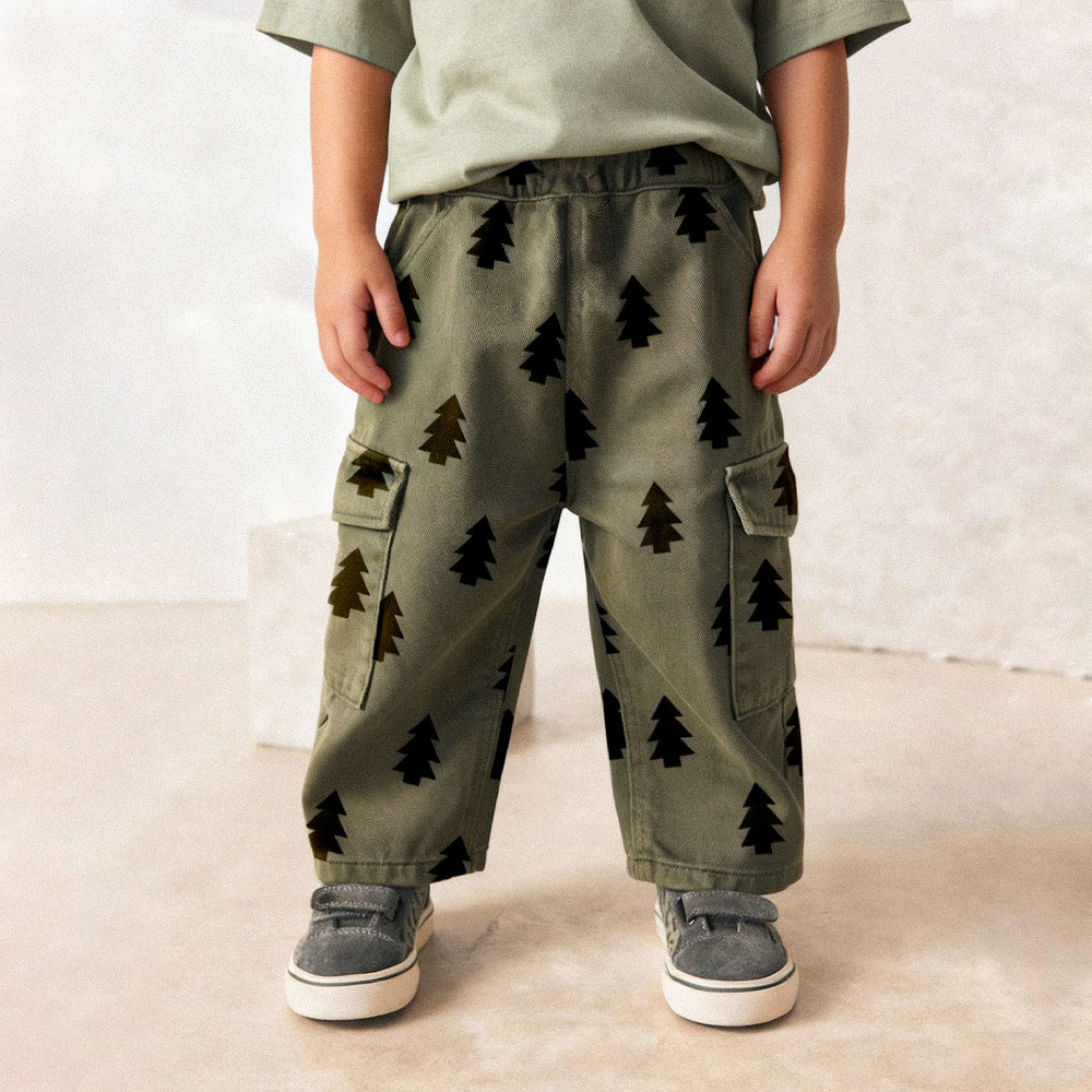 Baby & Kids Christmas Tree Multiple Pockets Pants