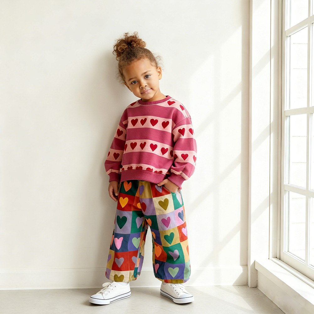 Baby & Kids Heart Stripe Sweatshirt