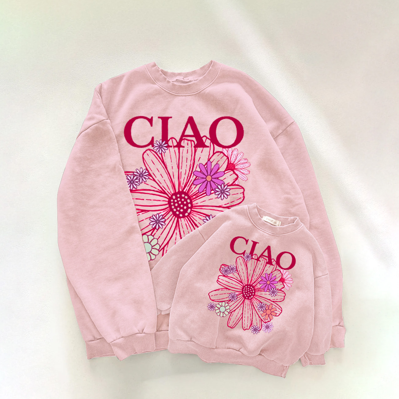 CIAO Family Sunflower Pattern Sweatshirt