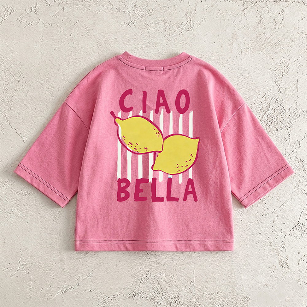 CIAO BELLA Baby & Kids Lemon Front & Back T-Shirt (6M-12Y)