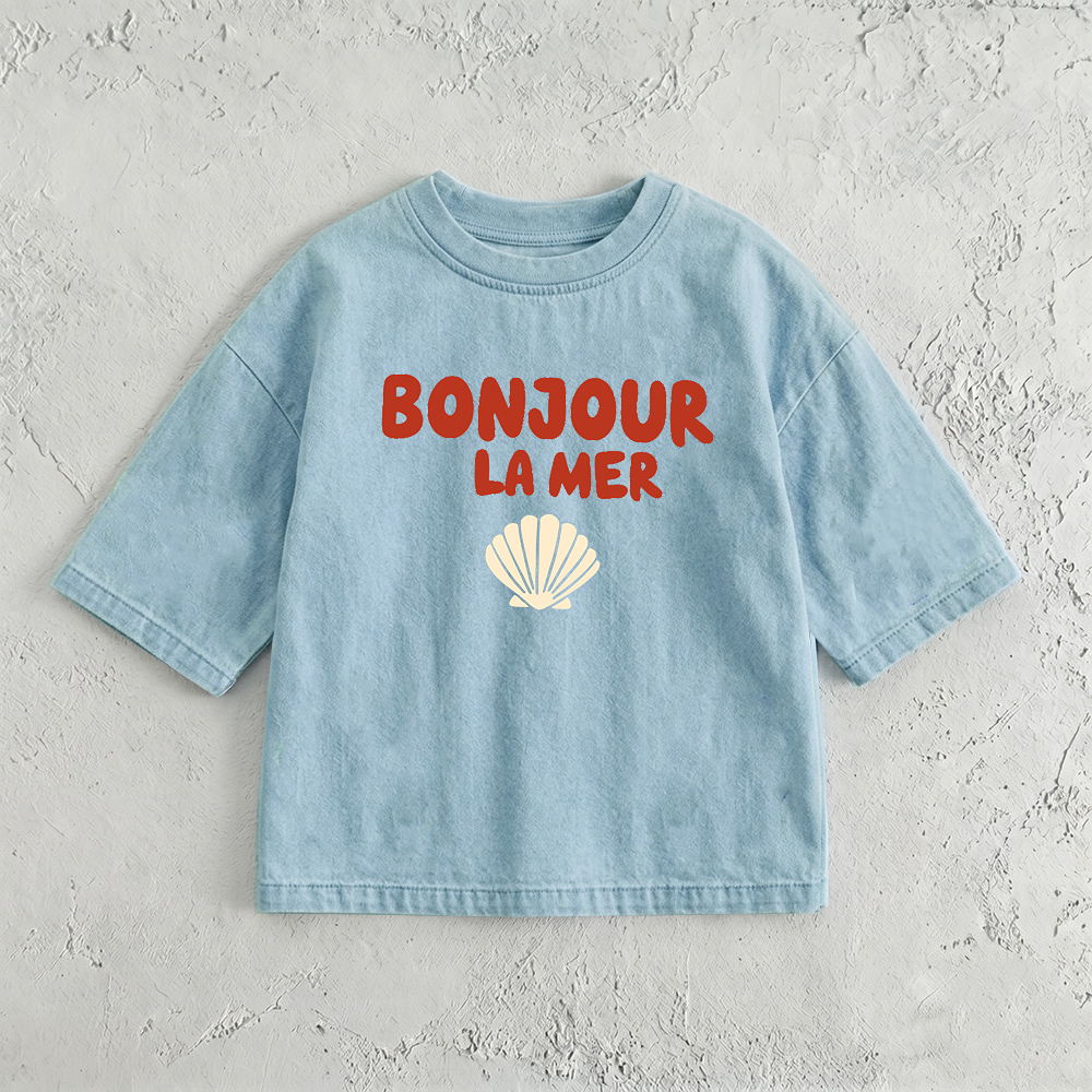 BONJOUR LA MER Baby & Kids Shell Washed T-Shirt (6M-12Y)