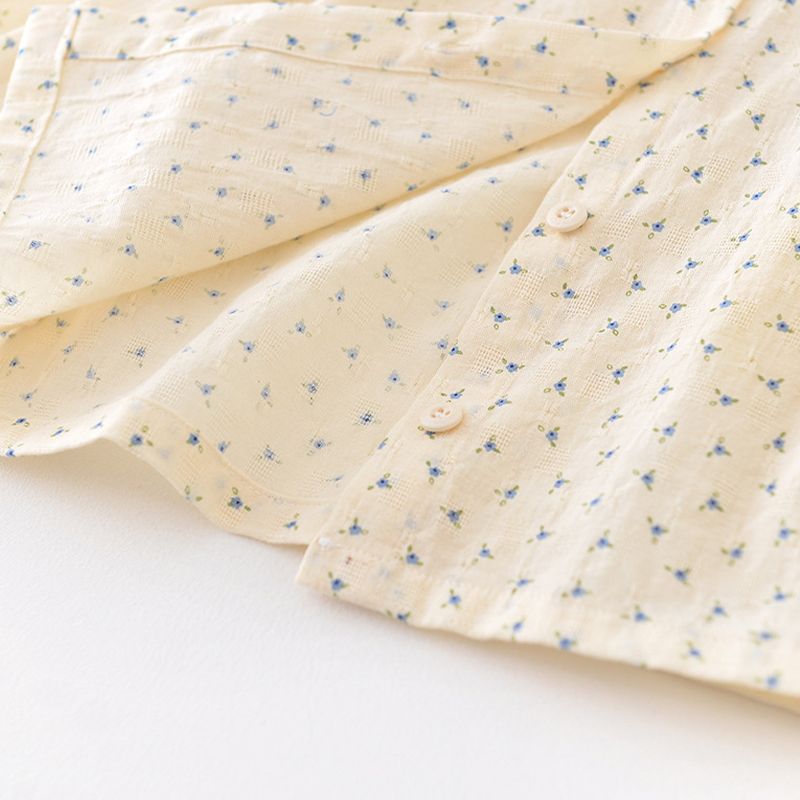 Baby Beige Flower Sweet Blouse