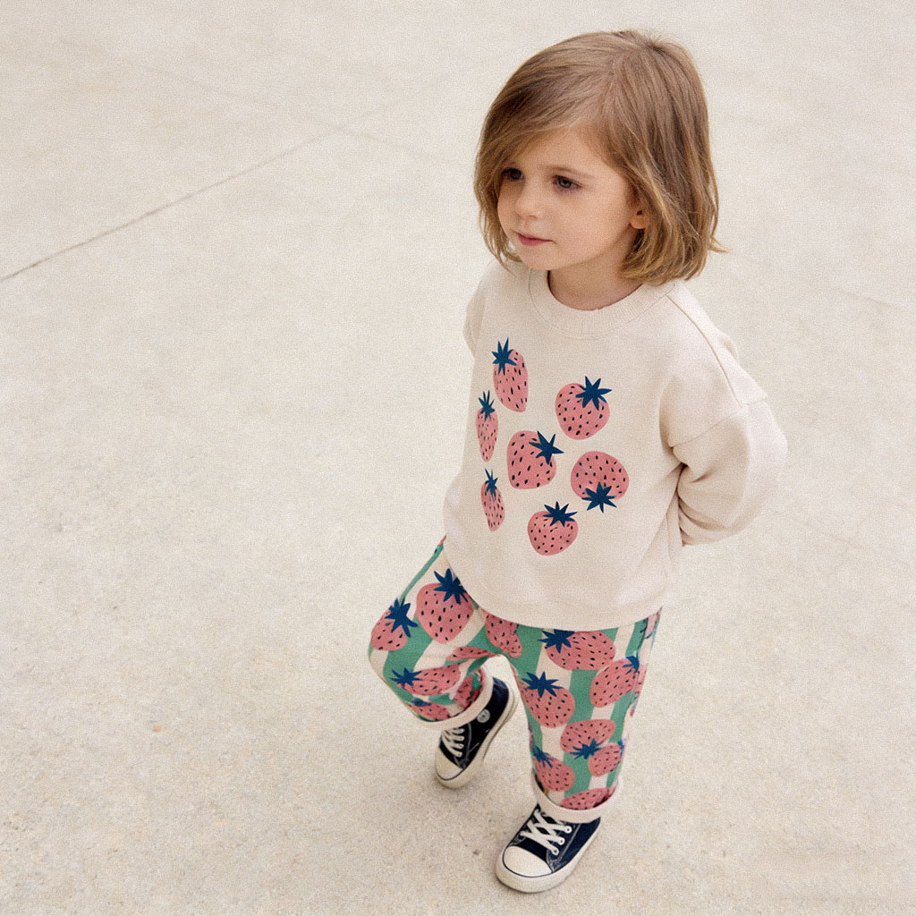Baby & Kids Strawberry Stripe Sweatshirt