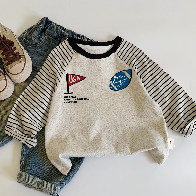 USA Kids Football Contrast Color T-Shirt