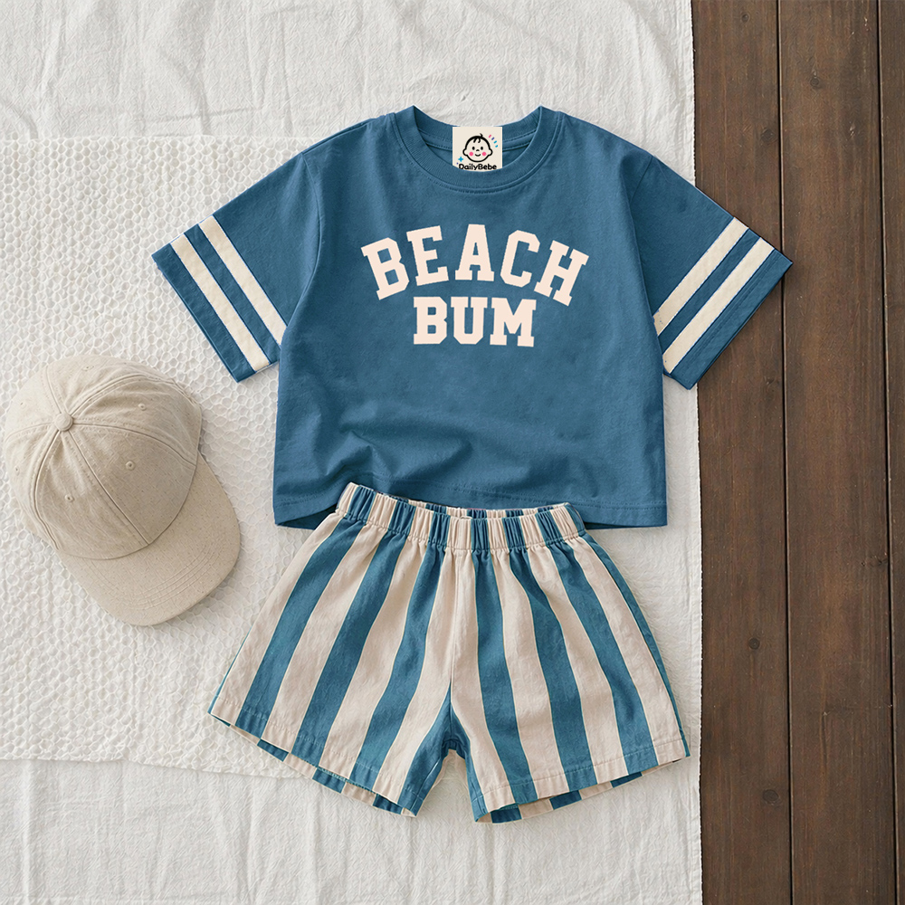 BEACH BUM Baby & Kids Tee and Shorts Sets