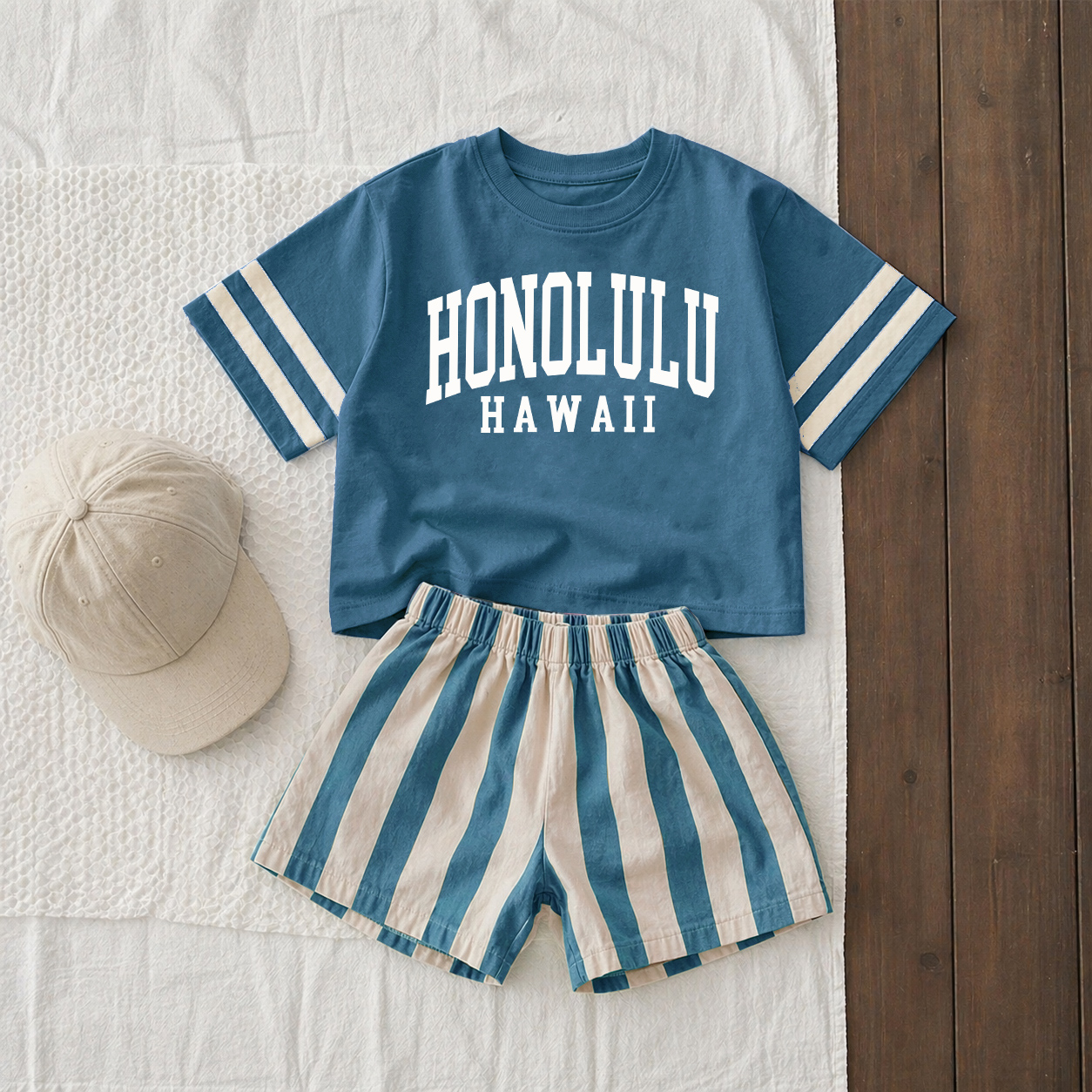 HONOLULU HAWII Baby & Kids Tee and Shorts Sets