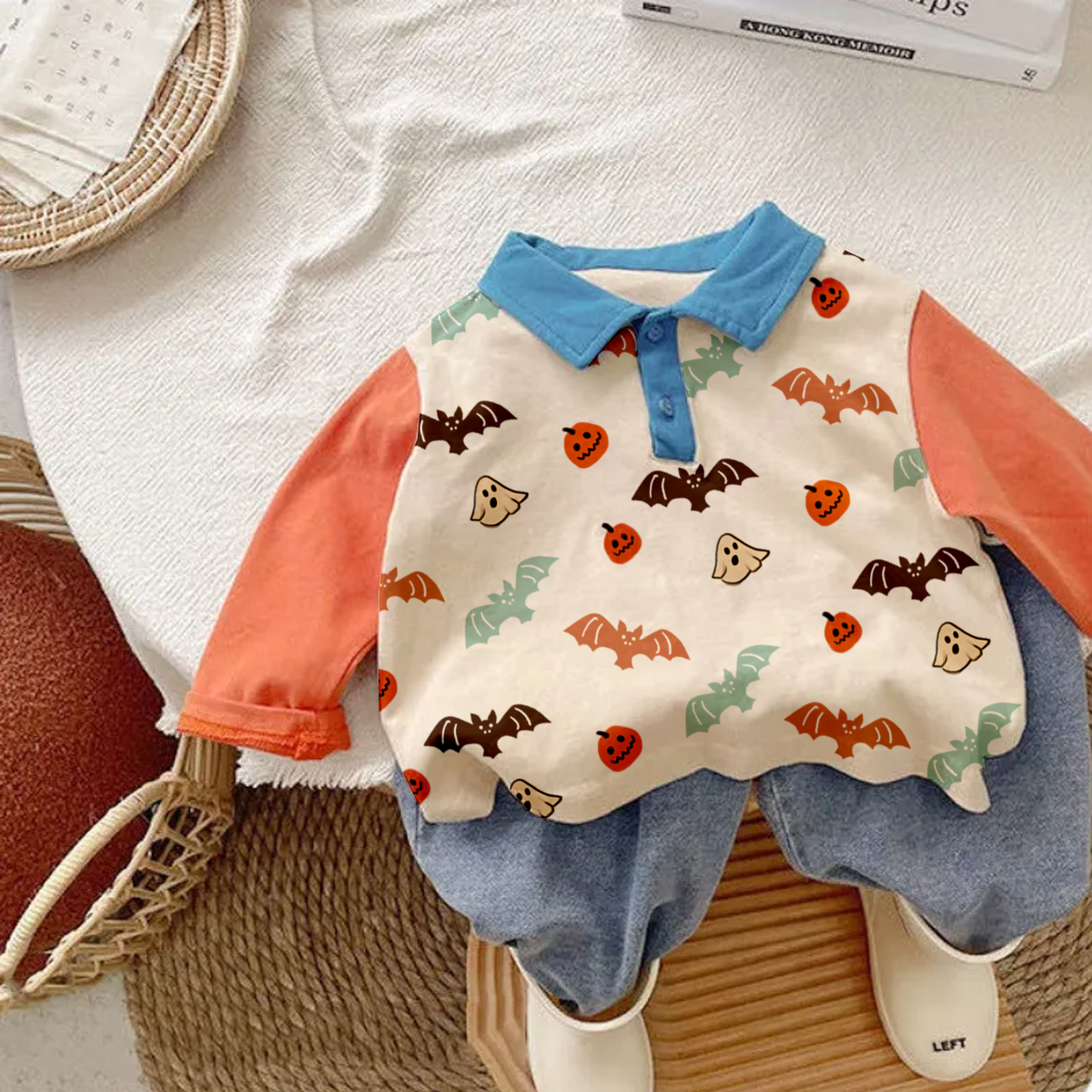Baby Toddler Halloween Polo Sweatshirt