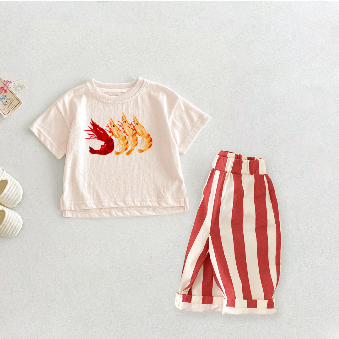 Baby 2-Piece Shrimp Casual Pants Set