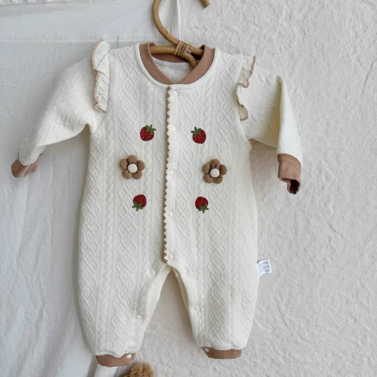 Baby Girl Strawberry Flower Romper