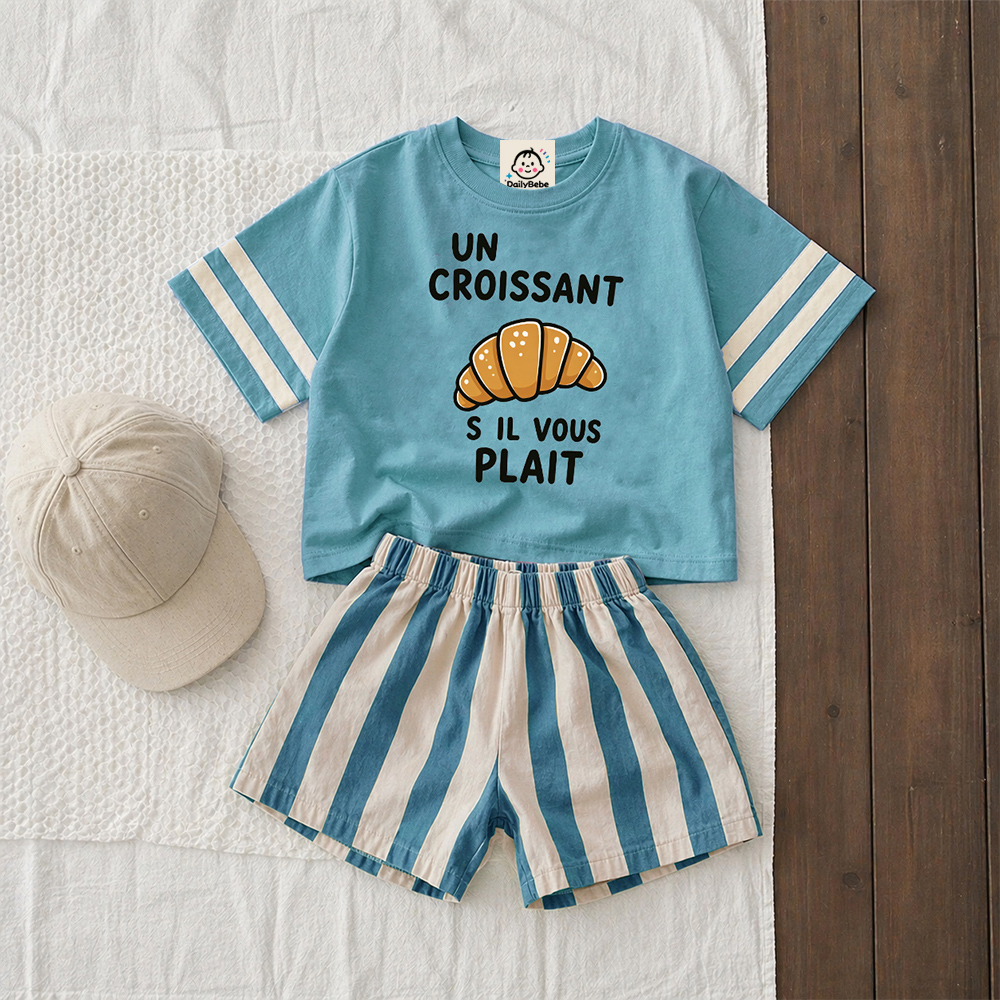 UN CROISSANT S IL VOUS PLAIT Baby & Kids Stripe T-Shirt (6M-12Y)