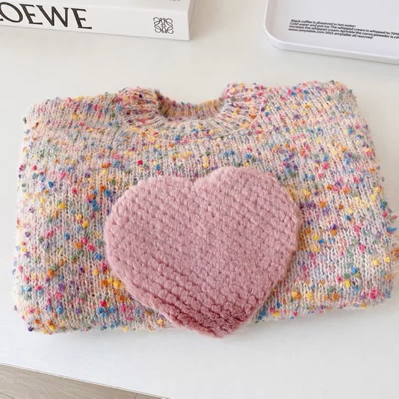 Toddler Girl Heart Warm Sweater