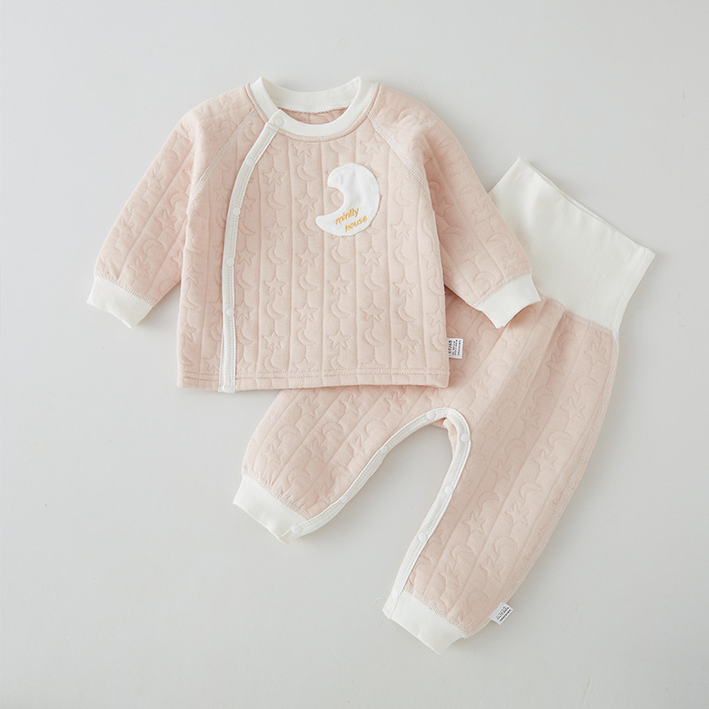 Baby Newborn 2 Piece Moon Solid Color Set