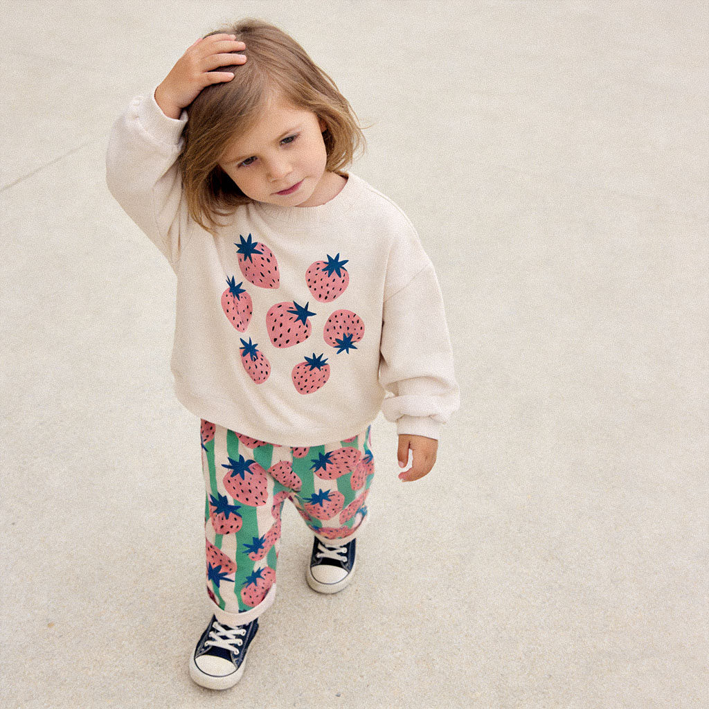 Baby & Kids Strawberry Stripe Sweatshirt