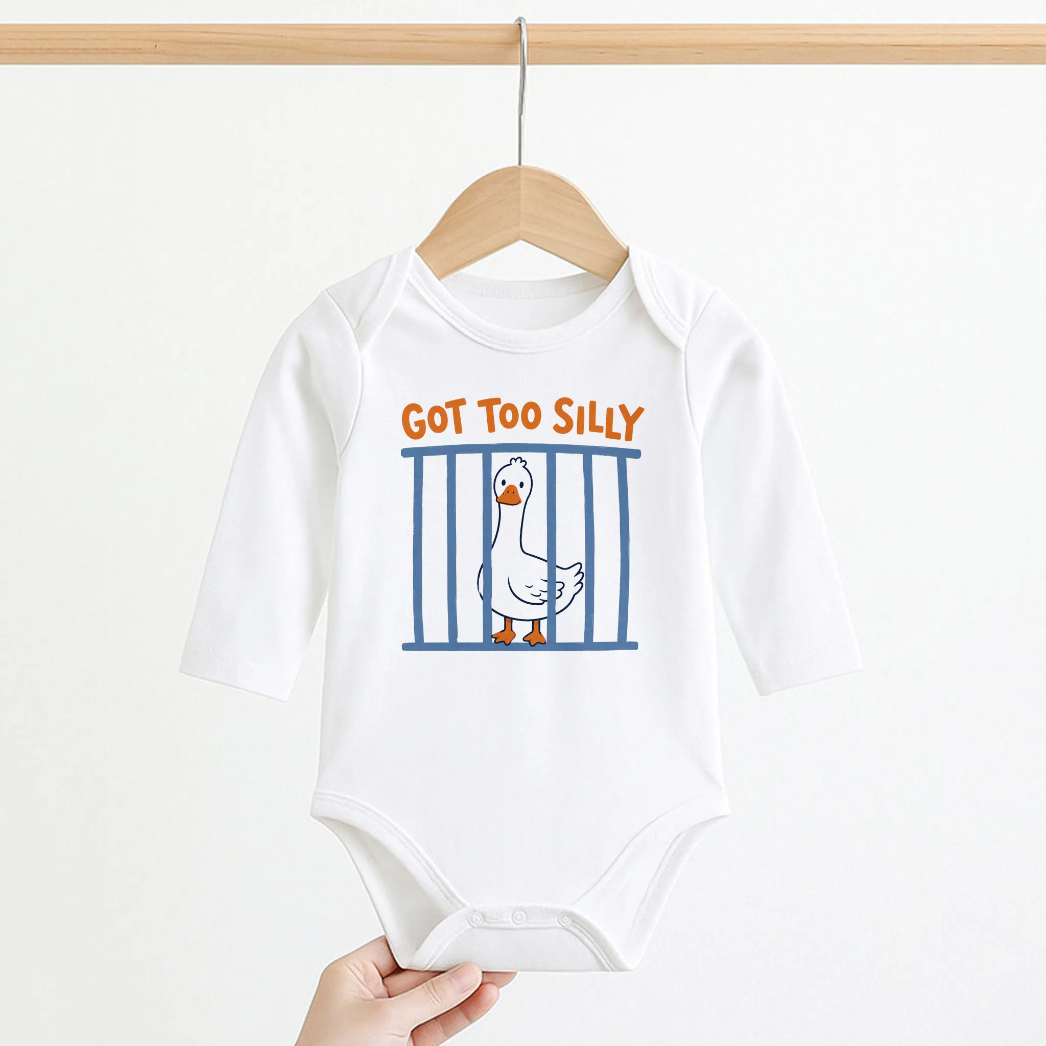 GOT TOO SILLY Baby Goose Romper