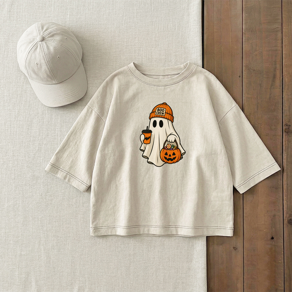  BOO CREW Baby & Kids Halloween Ghost Pumpkin Bat T-Shirt (6M-12Y)