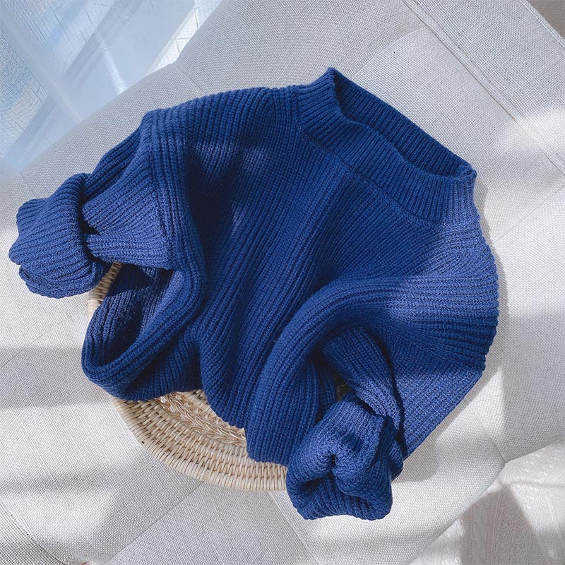 Baby Toddler Solid Color Loose Sweater