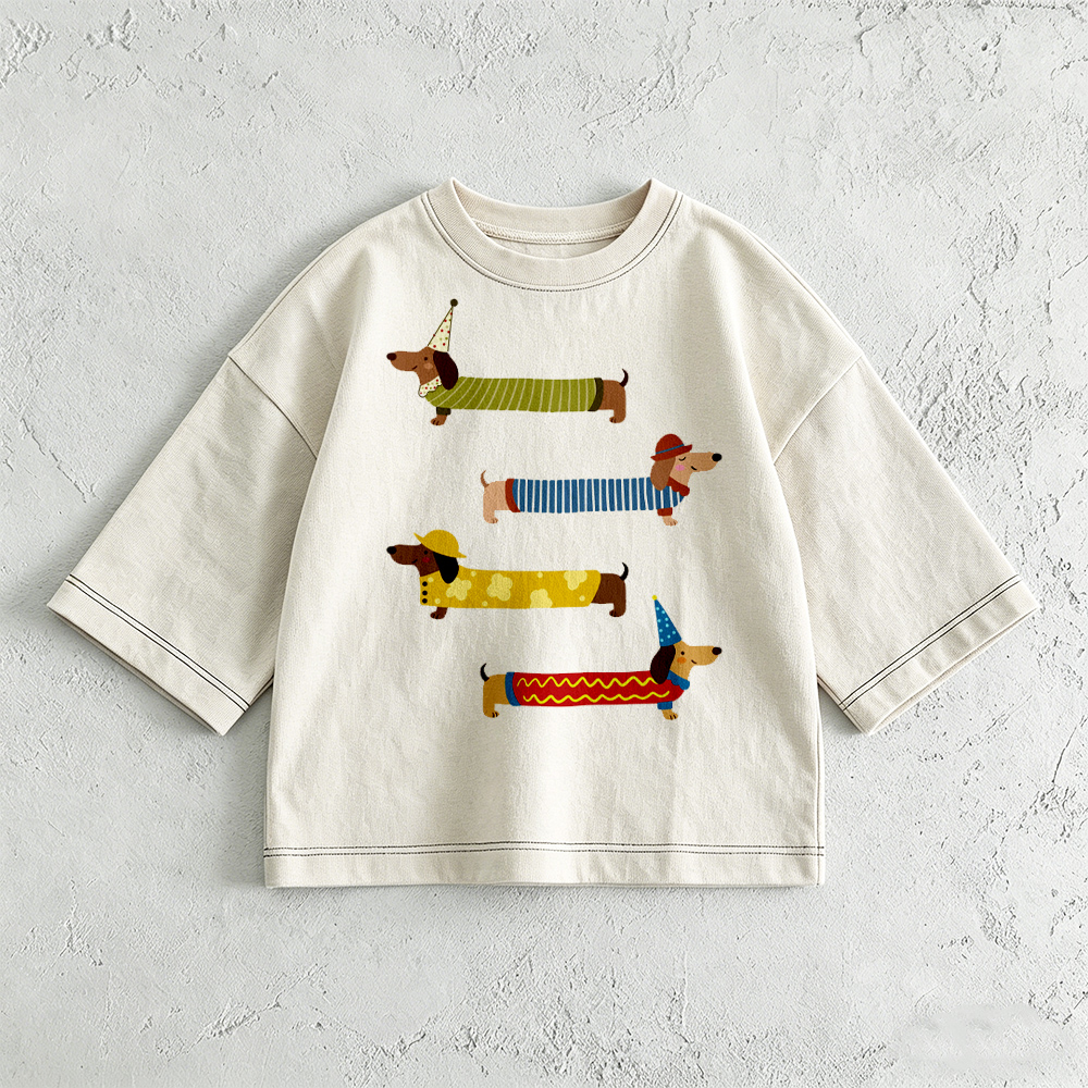Baby & Kids Stripe Dachshund Print T-Shirt (6M-12Y)