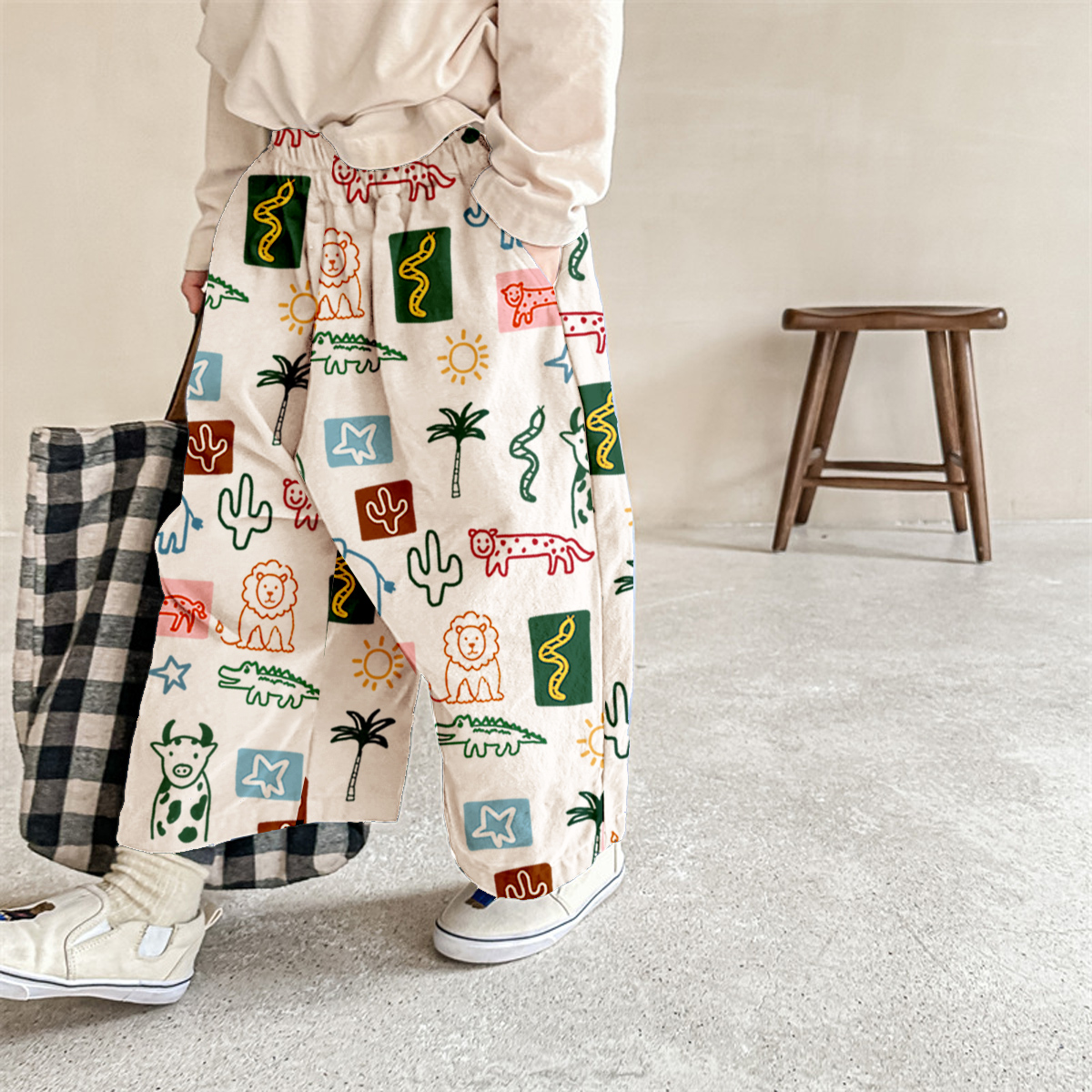 Baby & Kids Animal Graffiti Print Pants