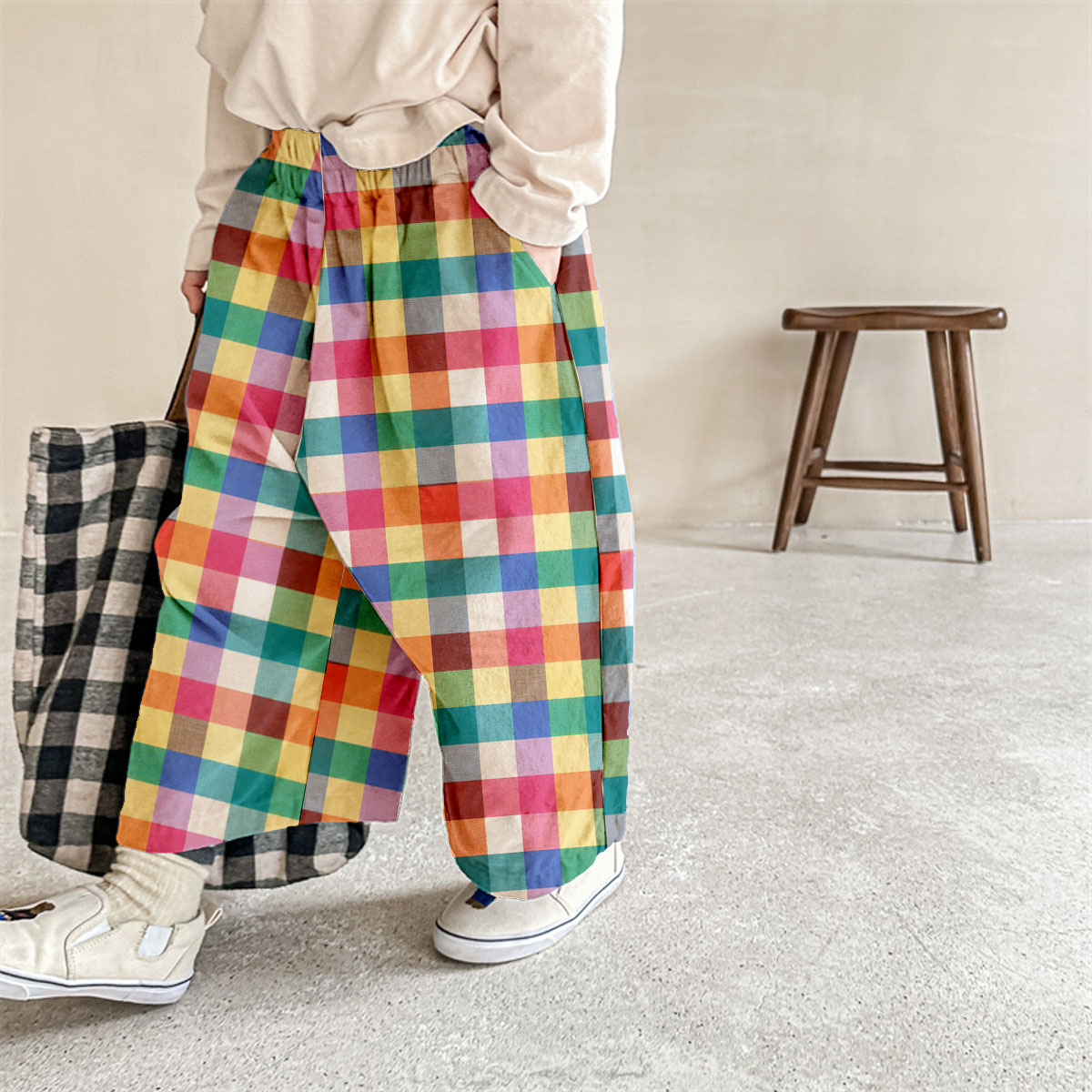 Baby & Kids Colorful Plaid Print Pants