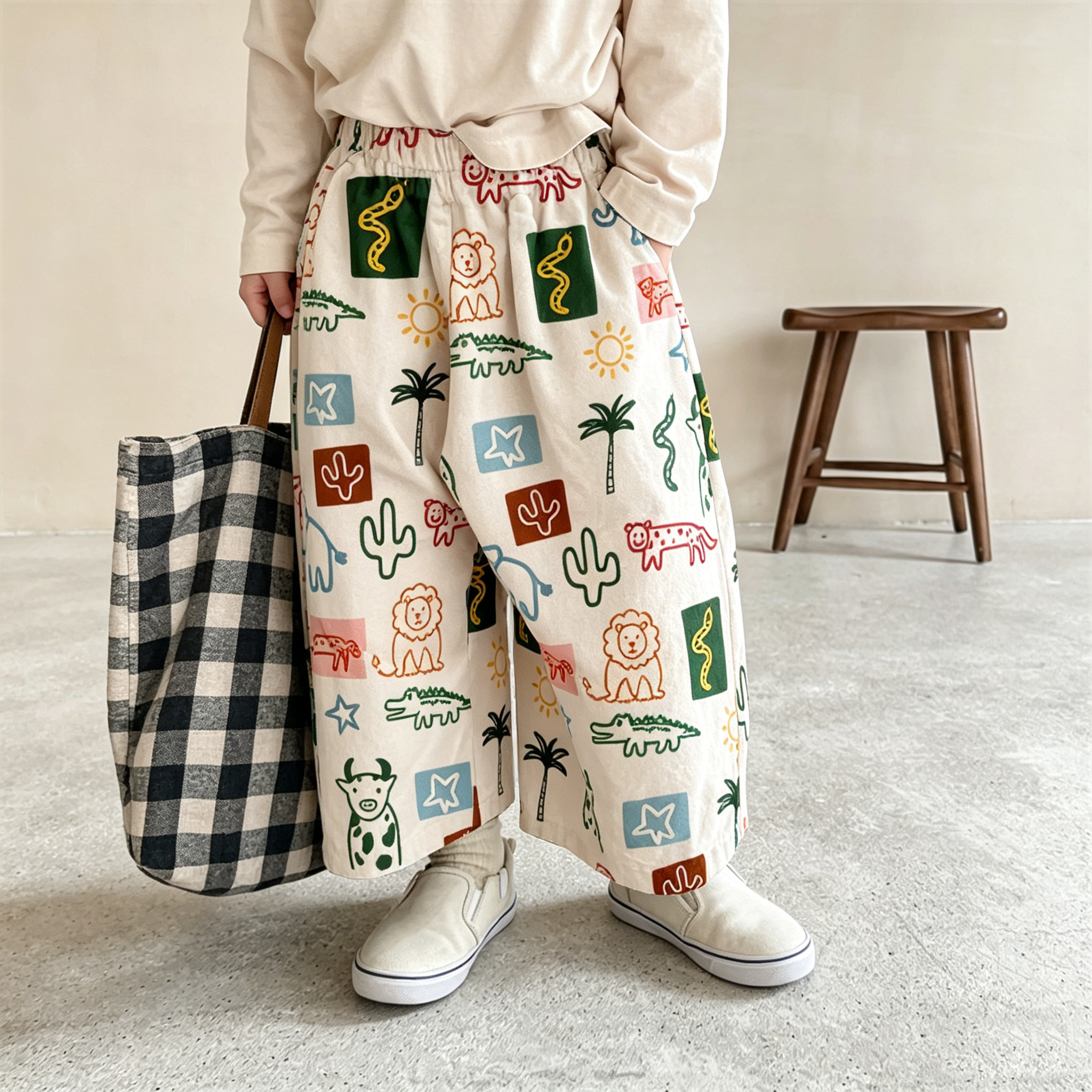 Baby & Kids Animal Graffiti Print Pants