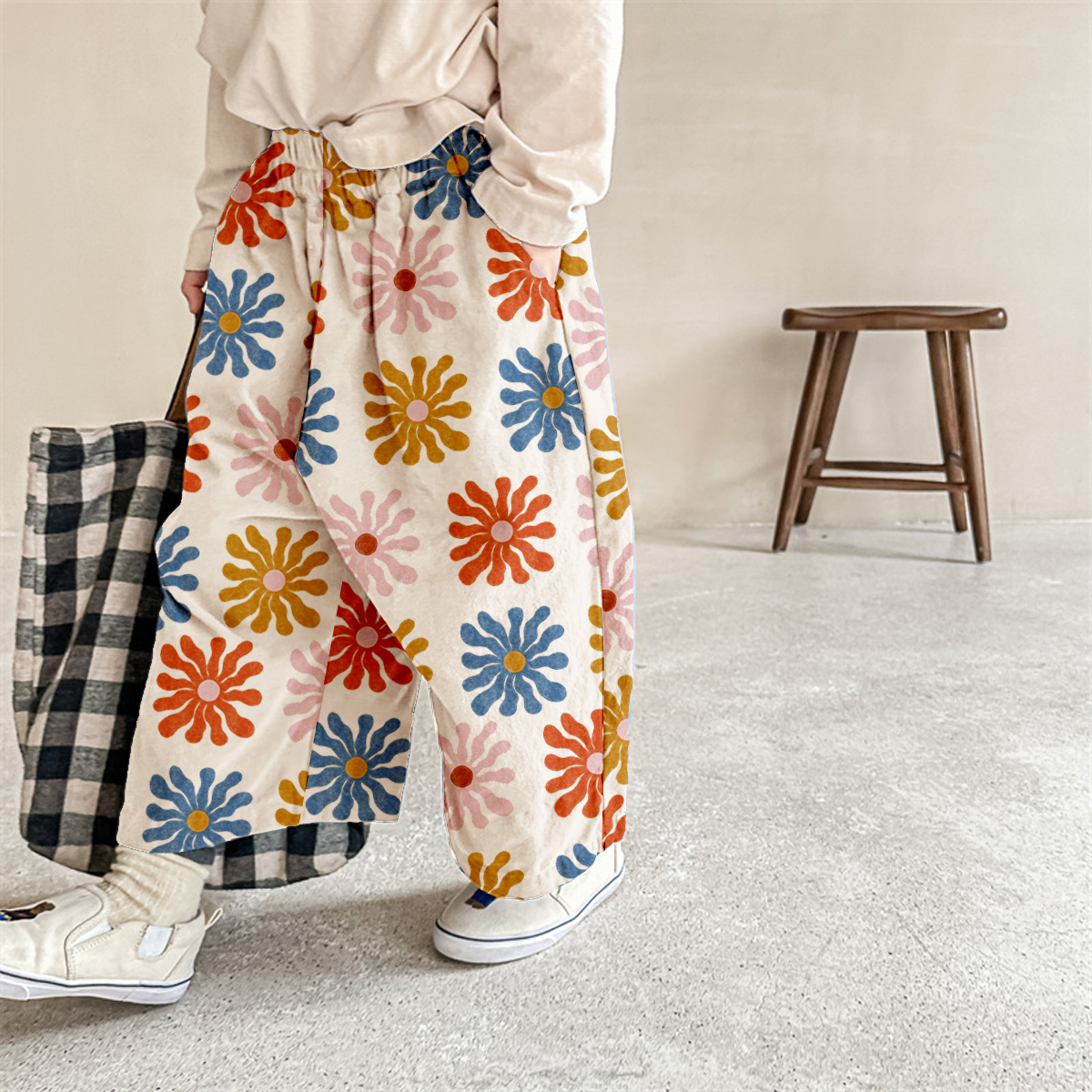 Baby & Kids Colorful Sunflowers Print Pants