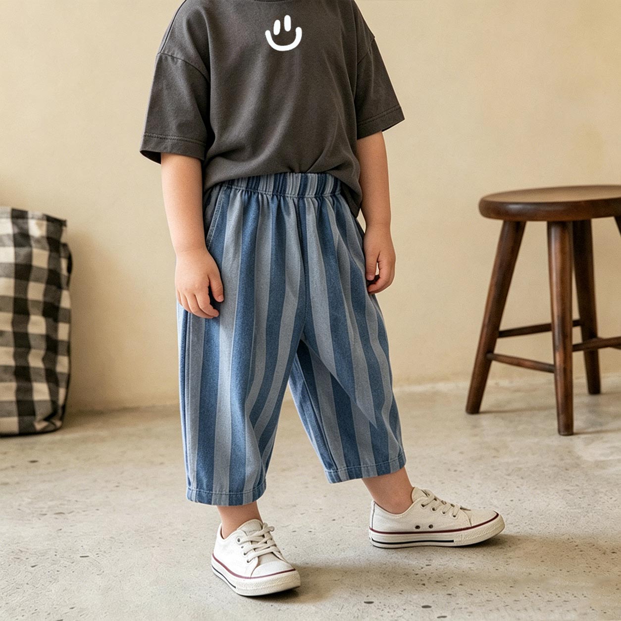 Baby & Kids Stripe Print Denim Pants