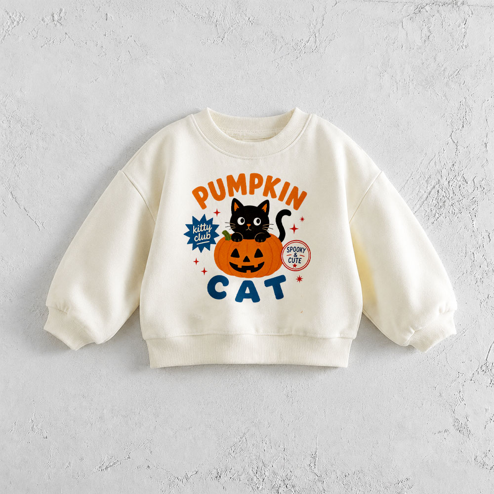 PUMPKIN CAT Baby & Kids Pattern Sweatshirt